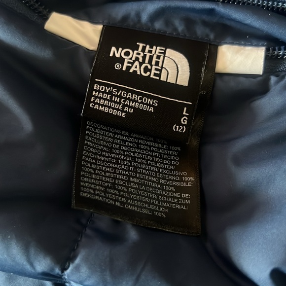 The North Face Brown Blue Puffer Jacket - Picture 5 of 5